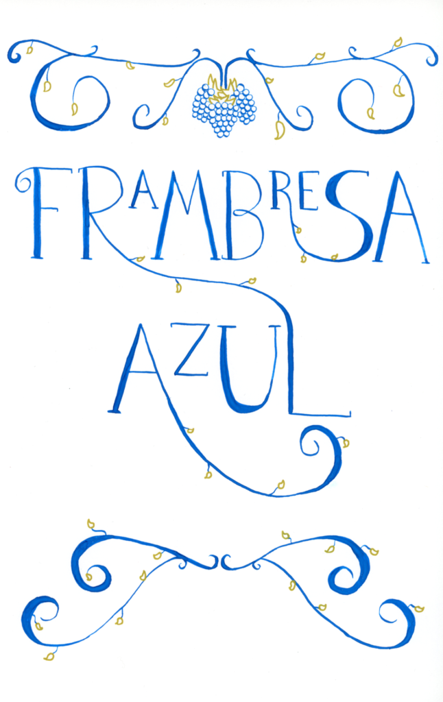 Frambresa Azul ornate label