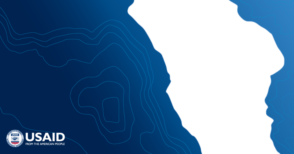 Topography map with a transparent cutout to insert a photo.